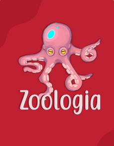 Capa do resumo de zoologia com o desenho de um polvo.